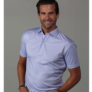 Collars & Co | Men’s XL | Blue White Stripe Polo | Stretch Knit